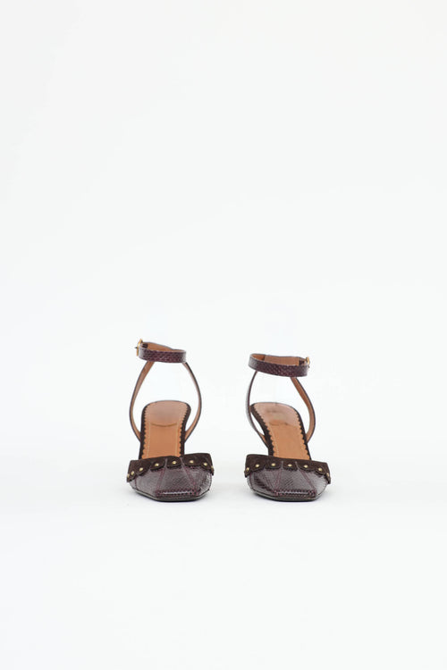 Suede Trim Heel