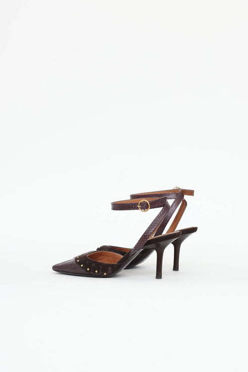 Suede Trim Heel