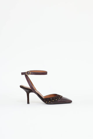 Suede Trim Heel