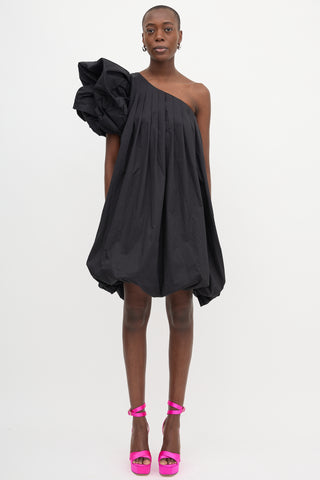 Yvon One Shoulder Bubble Hem Dress