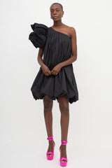 Yvon One Shoulder Bubble Hem Dress