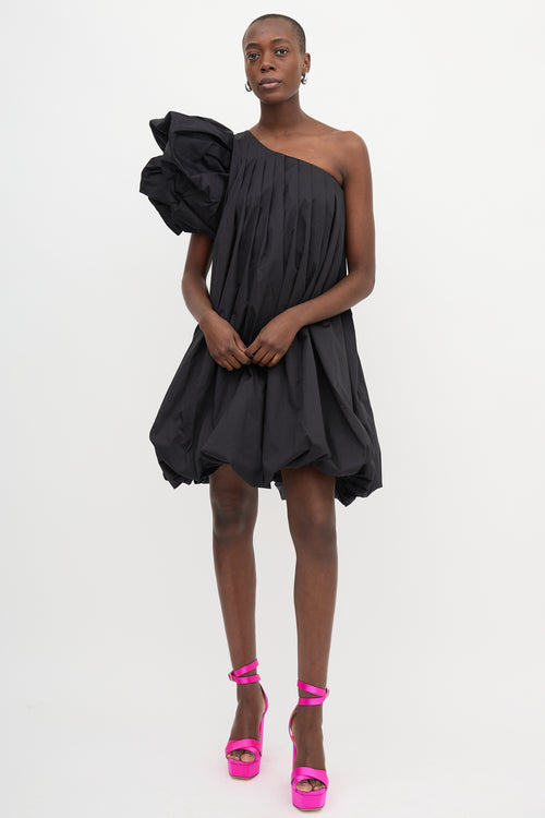 Yvon One Shoulder Bubble Hem Dress