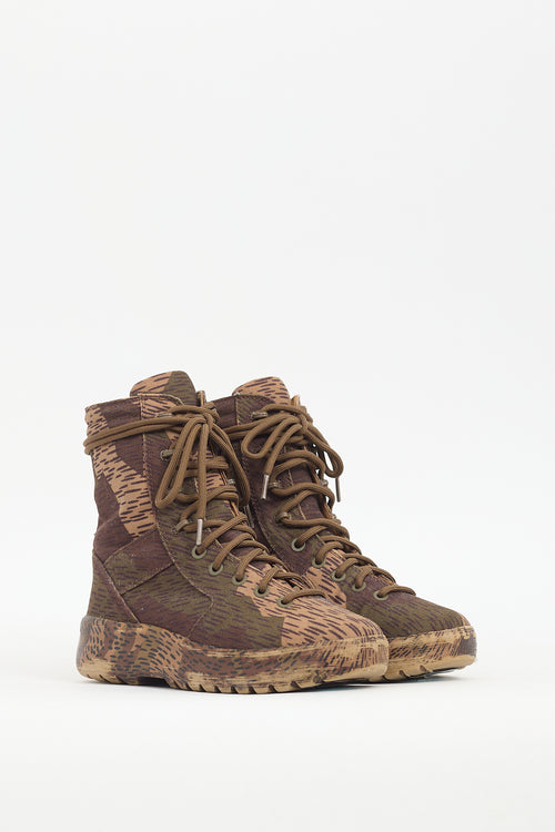 YZY Brown Season 6 Camo Splinter Boot