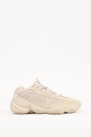 YZY X Adidas Beige Suede & Mesh Yeezy 500 Sneaker