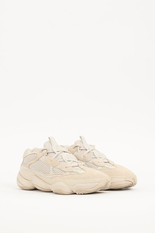 YZY X Adidas Beige Suede & Mesh Yeezy 500 Sneaker