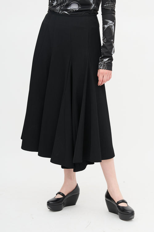 Y's Wool Asymmetrical Skirt