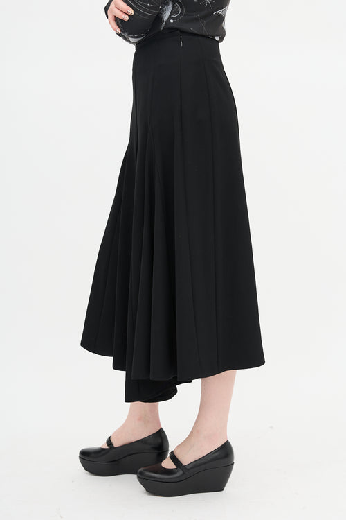 Y's Wool Asymmetrical Skirt