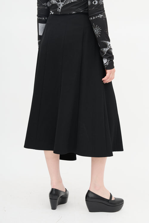 Y's Wool Asymmetrical Skirt