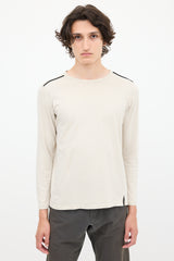 Y's Beige Cotton Long Sleeve Top