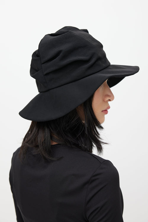 Y's Black Ruffled Hat