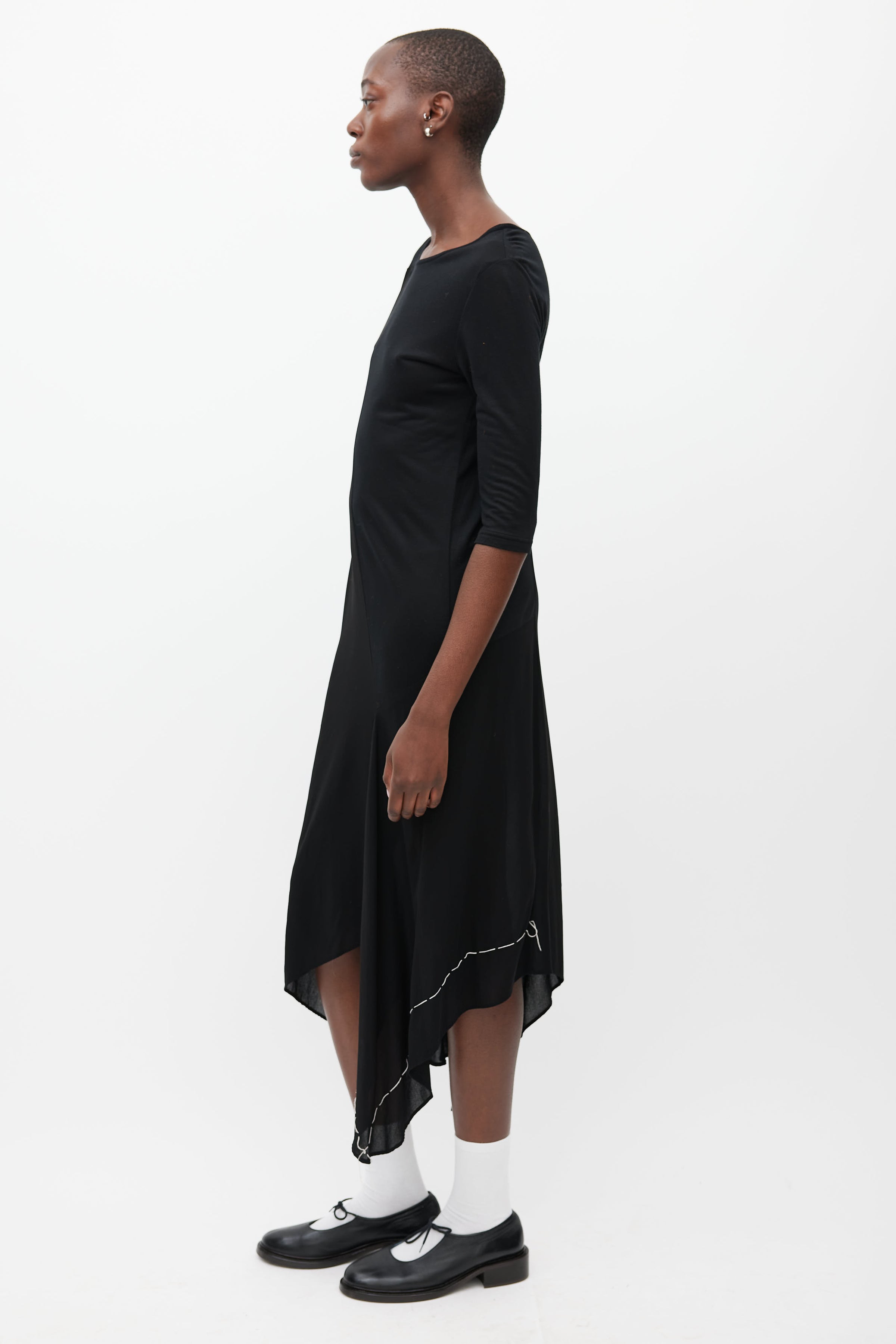 Y's // Black & White Asymmetrical Dress VSP Consignment Y's // Black & White Asymmetrical Dress VSP Consignment