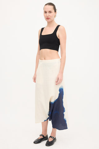 Y's Linen Asymmetric Cropped Trouser