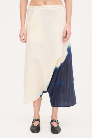 Y's Linen Asymmetric Cropped Trouser