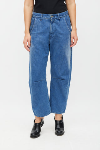 Y's Medium Wash Darted Wide Leg Jeans