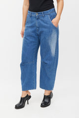 Y's Medium Wash Darted Wide Leg Jeans