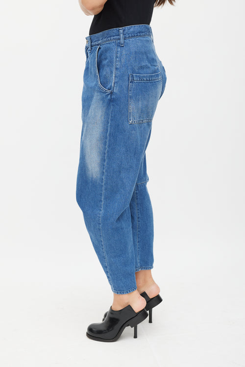 Y's Medium Wash Darted Wide Leg Jeans