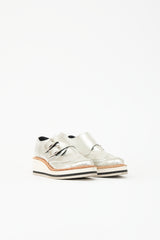 Y's Metallic Leather Wedge Oxford