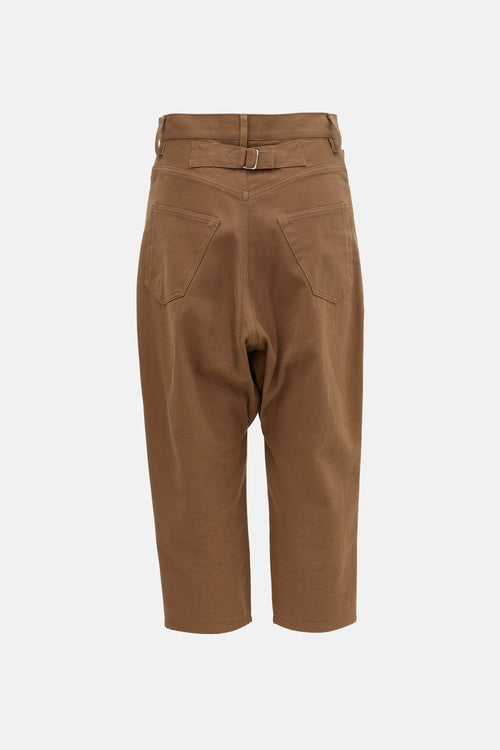 Y's Twill Cropped Trouser