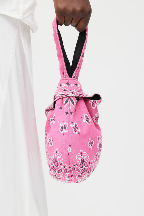 Yaito Pink Paisley Printed Knot Bag