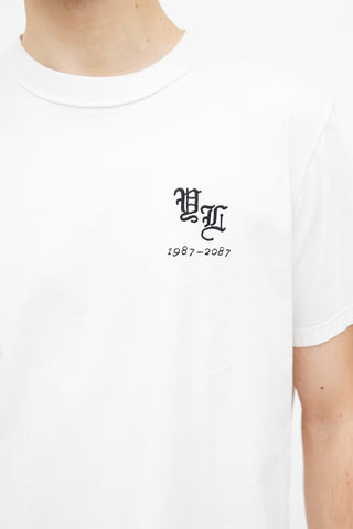 Yang Li White Embroidered Logo T-Shirt