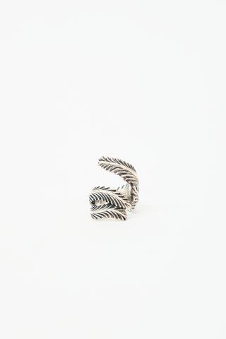 Yohji Yamamoto 950 Silver Feather Ring