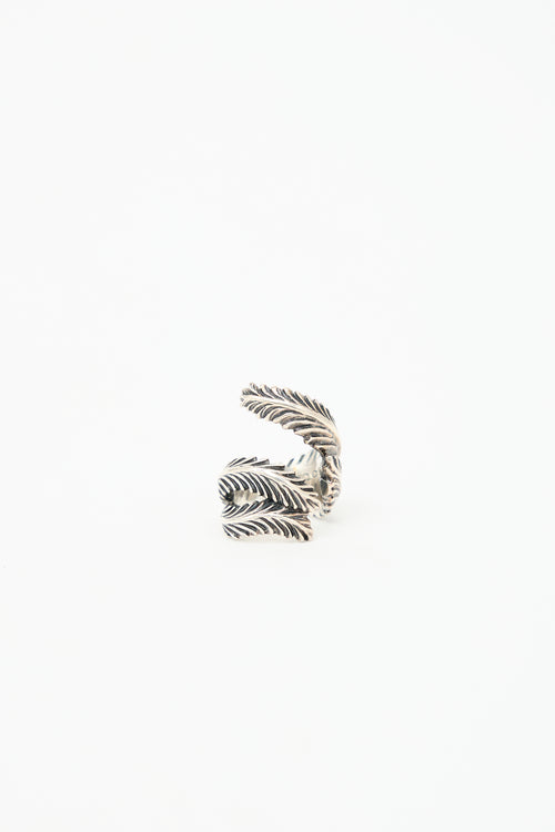 Yohji Yamamoto 950 Silver Feather Ring