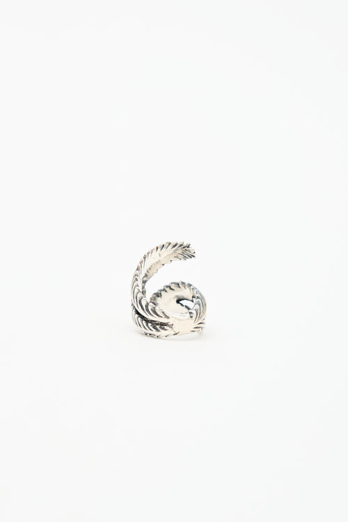 Yohji Yamamoto 950 Silver Feather Ring