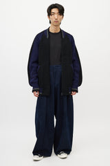 Yohji Yamamoto Black & Multicolour Striped Knit Cardigan