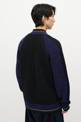 Yohji Yamamoto Black & Multicolour Striped Knit Cardigan