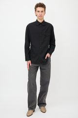 Yohji Yamamoto Crinkled Patch Pocket Shirt