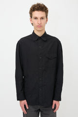 Yohji Yamamoto Crinkled Patch Pocket Shirt