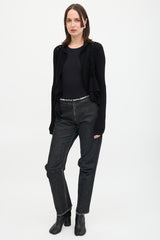 Yohji Yamamoto Lace Up Straight Leg Jeans