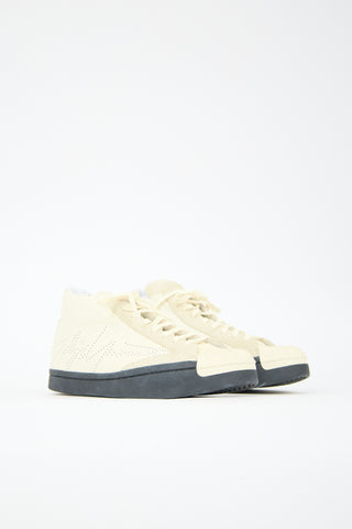 Yohji Yamamoto X Adidas Perforated Leather SK8 Mid Sneaker