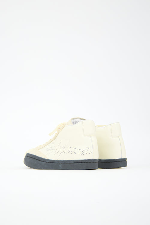 Yohji Yamamoto X Adidas Perforated Leather SK8 Mid Sneaker