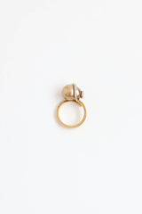 Yvel 18k Yellow Gold Diamond Pearl Wrap Ring