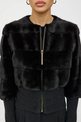 Yves Salomon Fur Panelled Bomber Jacket