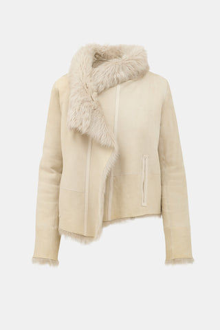 Yves Salomon Shearling & Suede Jacket