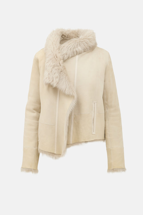 Yves Salomon Shearling & Suede Jacket