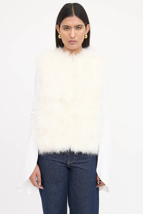 Yves Salomon Feather Vest