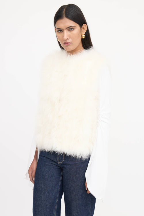 Yves Salomon Feather Vest
