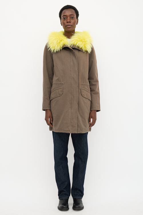 Yves Salomon Army Fur Hood Parka