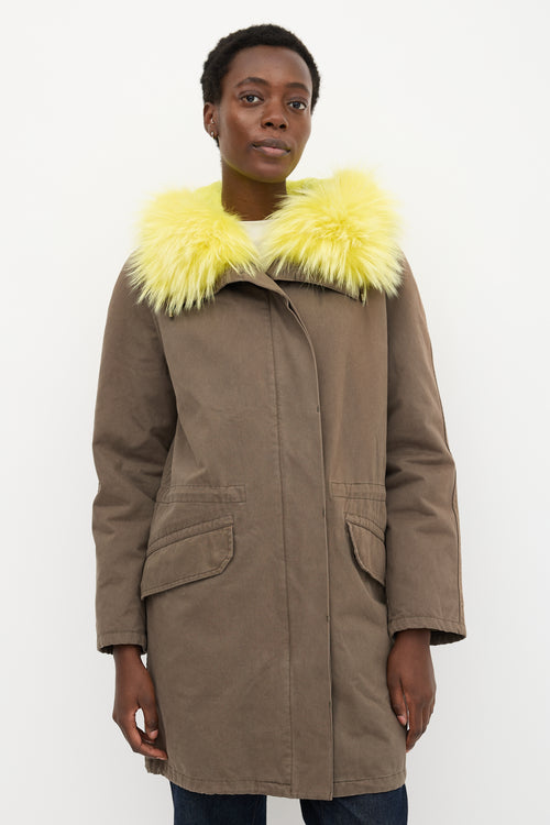 Yves Salomon Army Fur Hood Parka