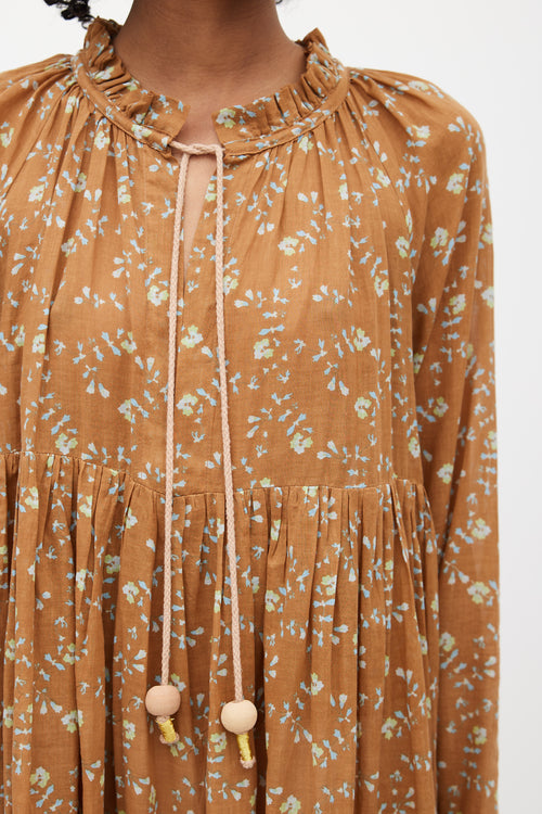 Yvonne S Brown & Multicolour Floral Dress