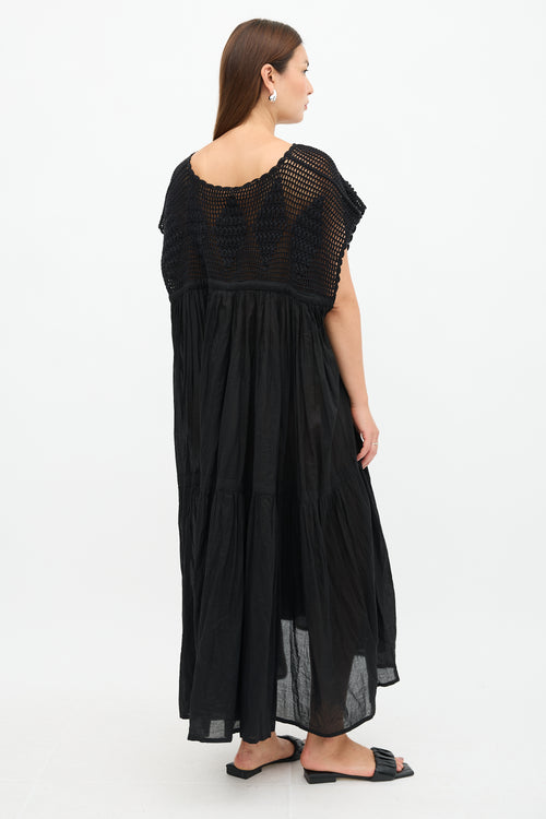Yvonne S Crochet Panel Wind Dress