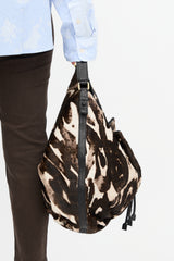 Zagliani Hair & Exotic Leather Shoulder Bag