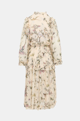 Zimmermann Maples Frill Printed Dress