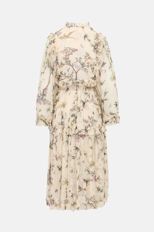 Zimmermann Maples Frill Printed Dress