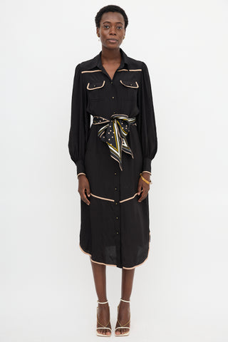 Zimmermann Satin Sash Shirt Dress