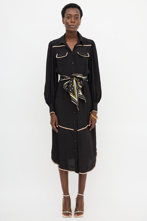 Zimmermann Satin Sash Shirt Dress
