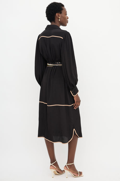 Zimmermann Satin Sash Shirt Dress